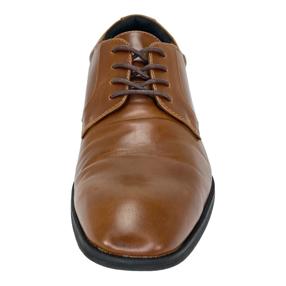 Alfani Andrew Tan Faux Leather Mens Oxfords Size 11.5M